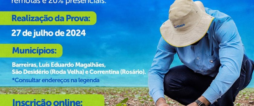Abapa e Universidade Federal de Viçosa abrem inscrições para curso gratuito EAD de Técnico em Agropecuária